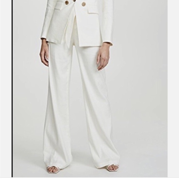 NEW VERONICA BEARD Melika Belted Wide-Leg Pants
White Belted Wide Leg Trousers 6 - Picture 3 of 7